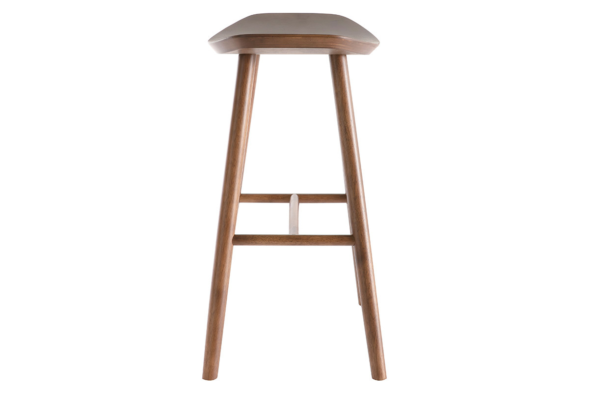 Tabouret de bar design noyer H65 cm DEMORY