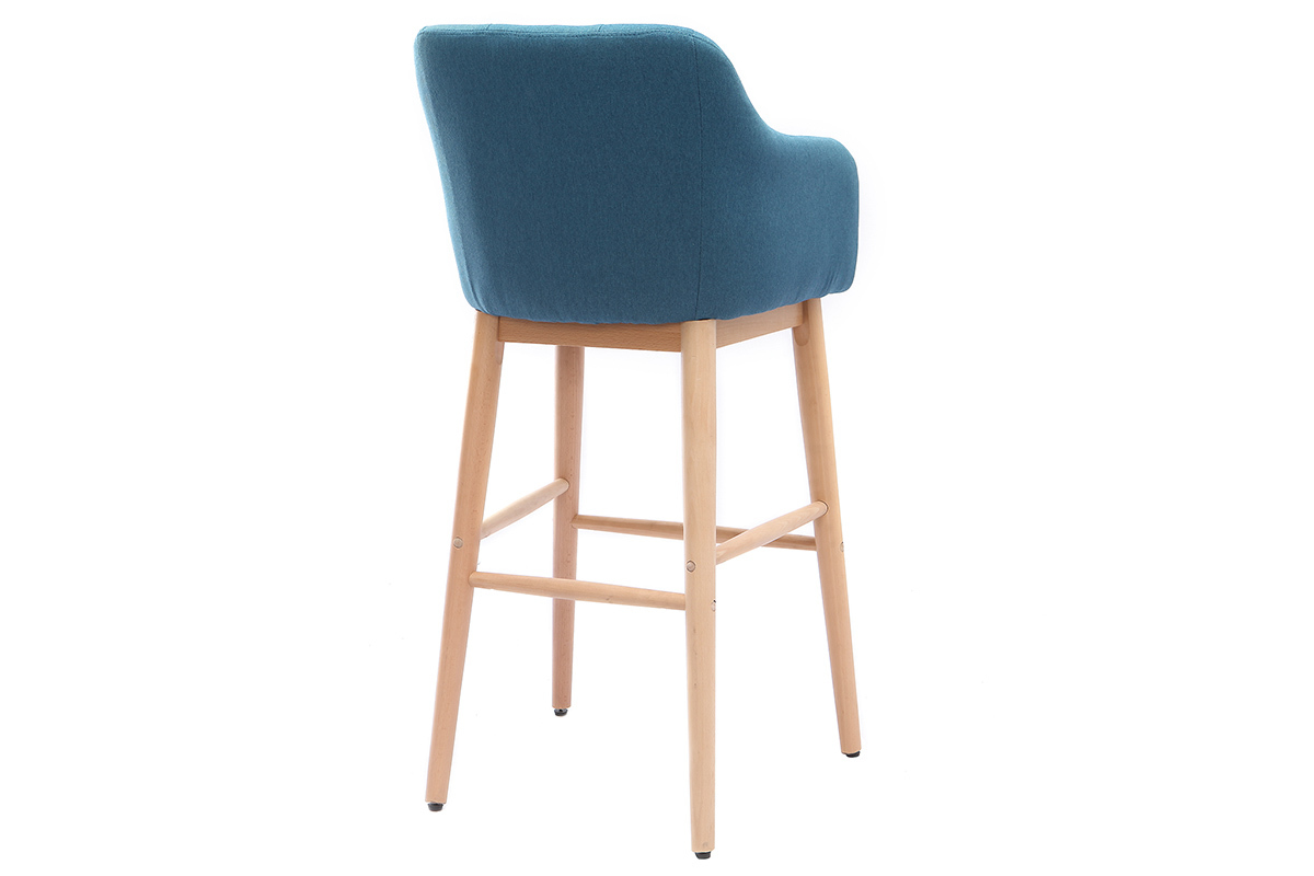 Tabouret de bar scandinave 75cm bleu BALTIK