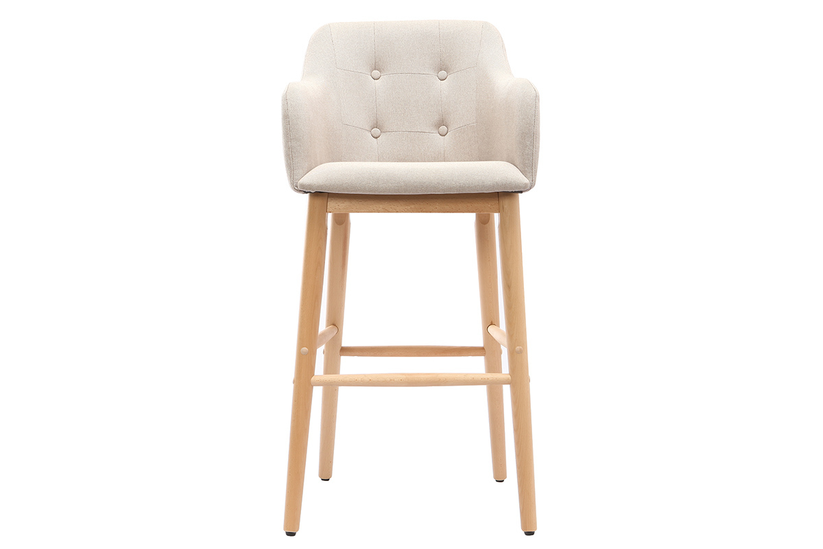 Tabouret de bar scandinave 75cm naturel BALTIK