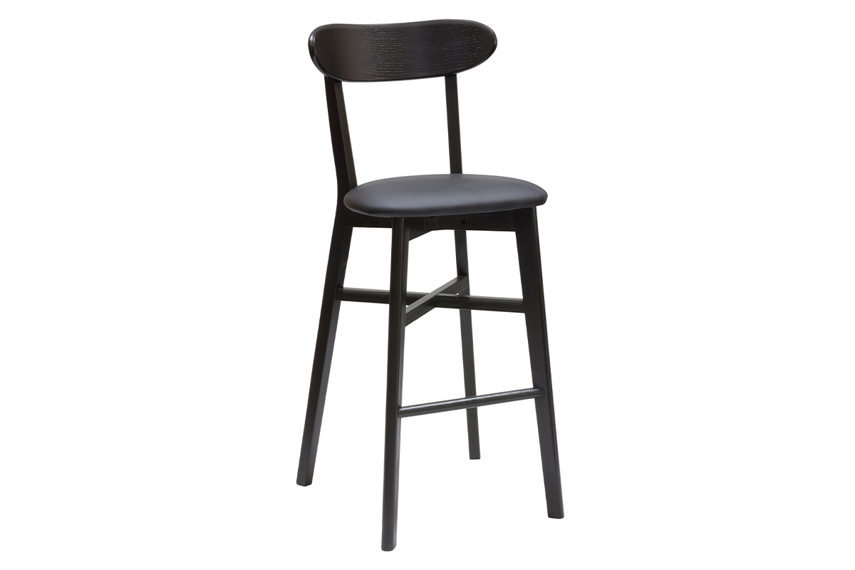 Tabouret de bar vintage noir H75 cm DOVE