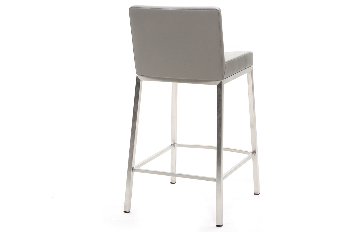 Tabouret design gris H66 cm (lot de 2) EPSILON