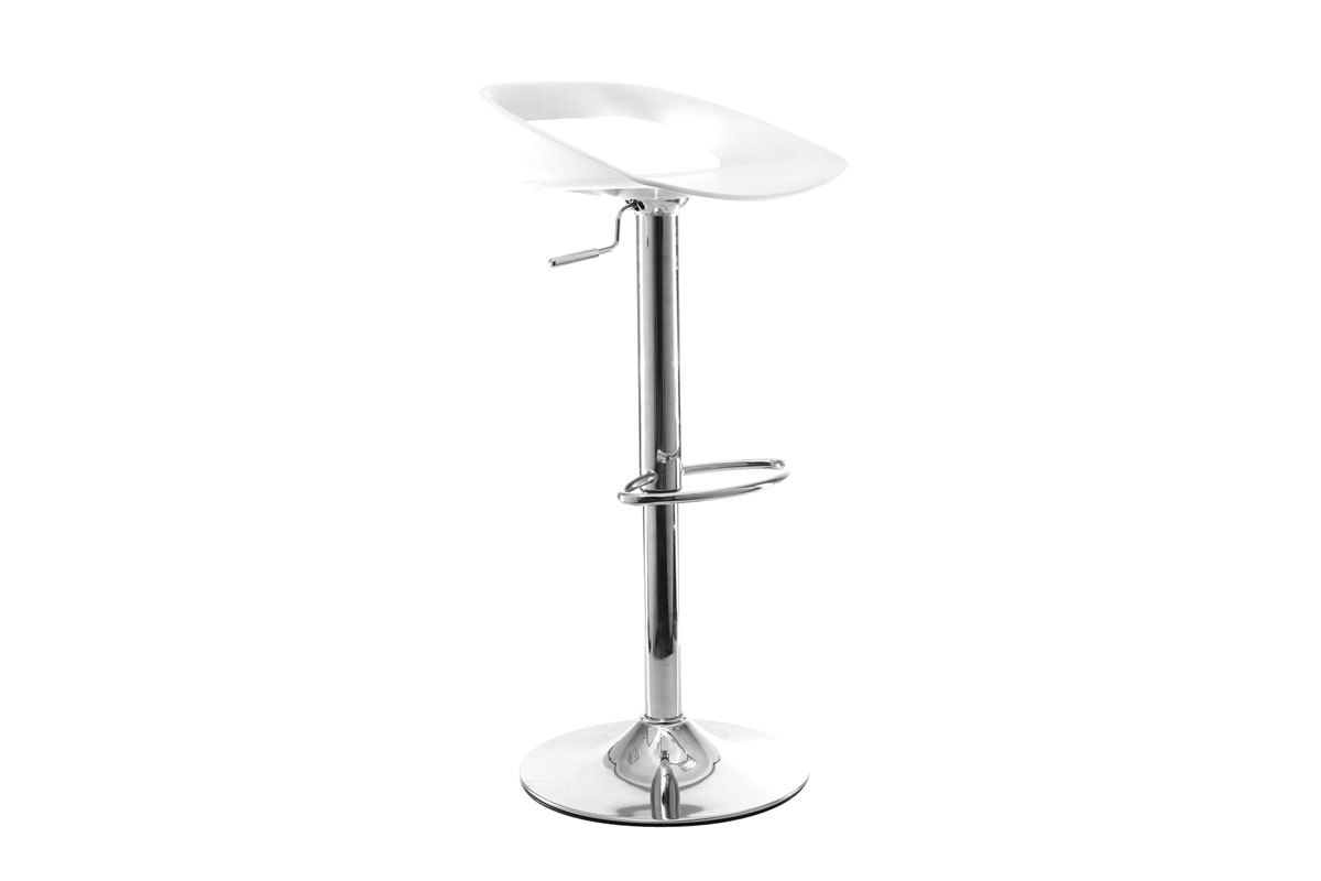 Tabourets de bar design blanc (lot de 2) PHENIX