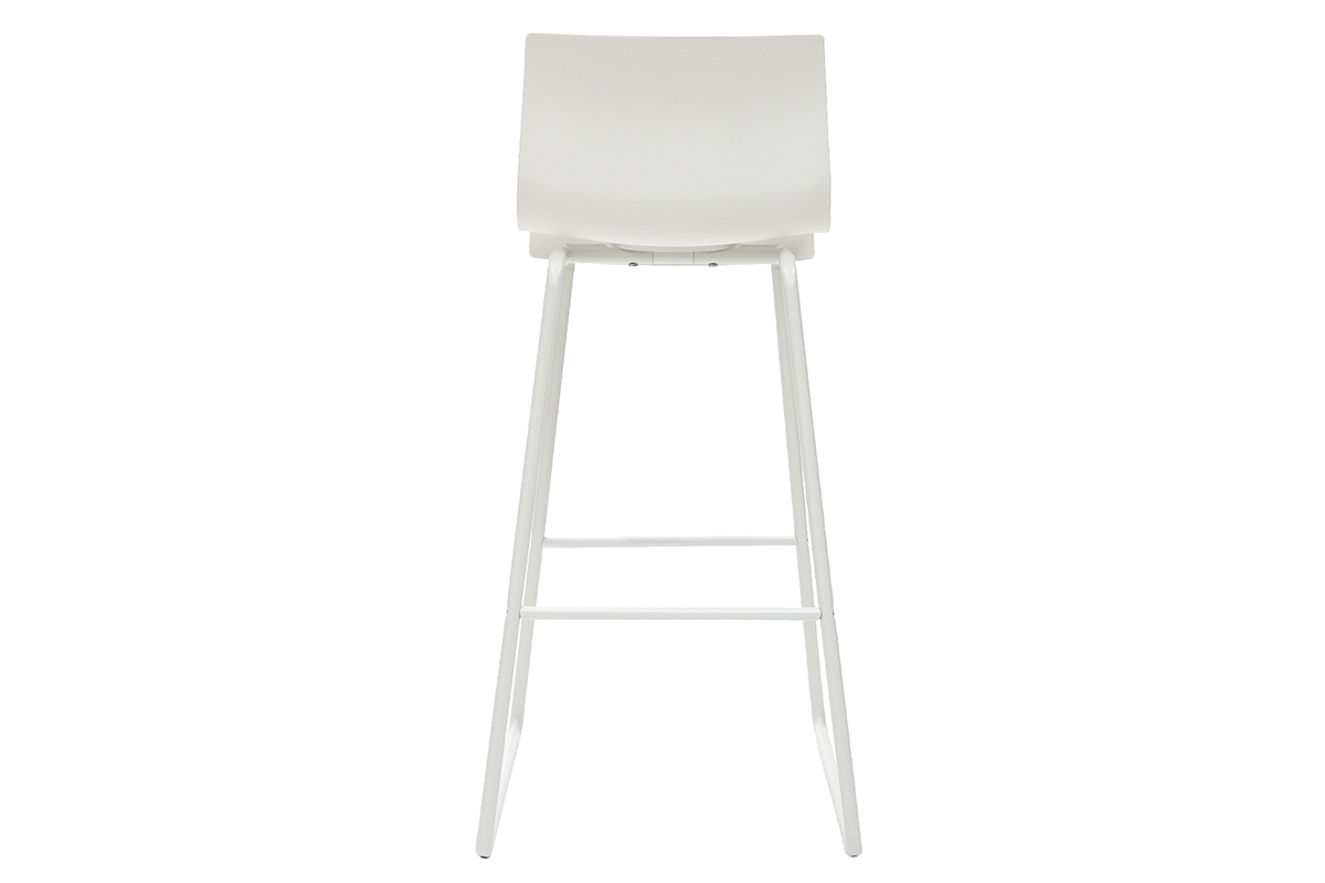 Tabourets de bar design blanc 76 cm (lot de 2) ONA