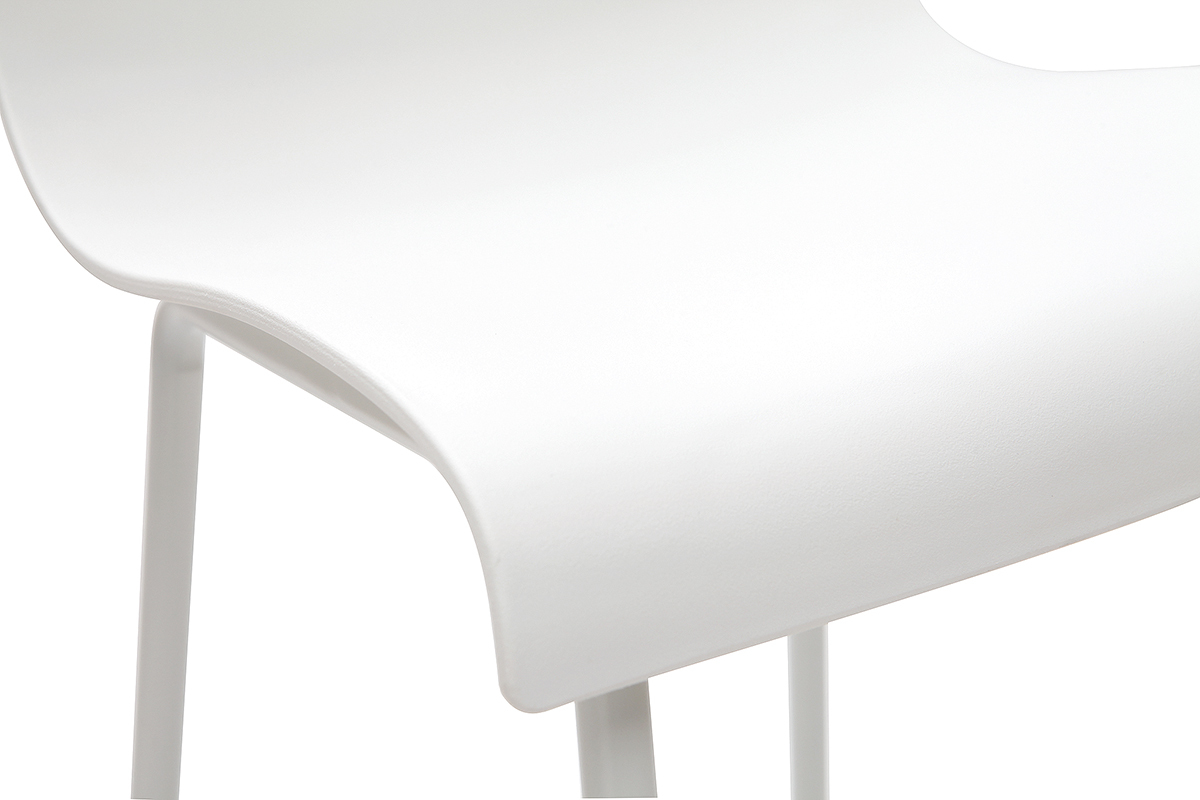 Tabourets de bar design blanc 76 cm (lot de 2) ONA