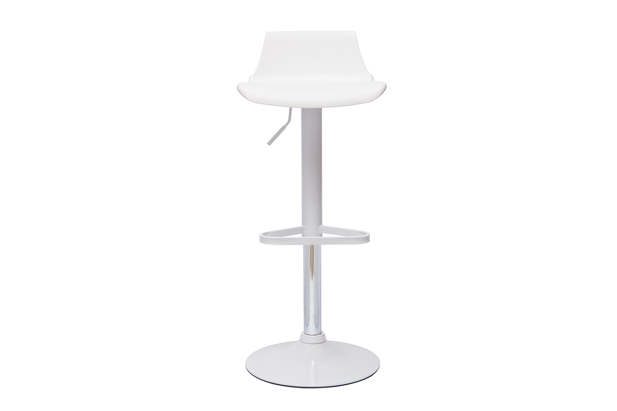 Tabourets de bar design blancs (lot de 2) KRONOS