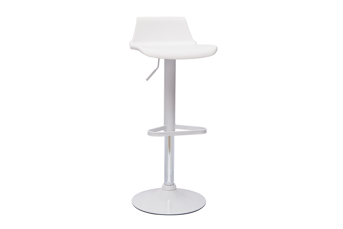 Tabourets de bar design blancs (lot de 2) KRONOS