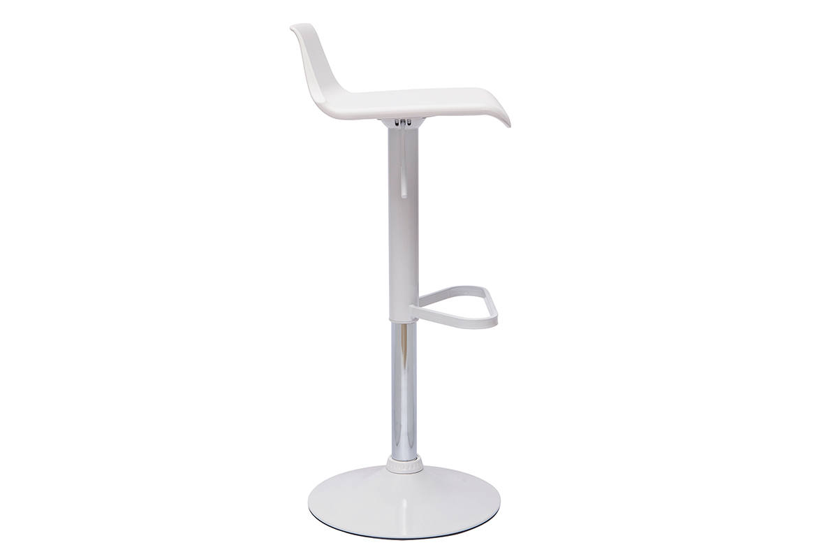 Tabourets de bar design blancs (lot de 2) KRONOS