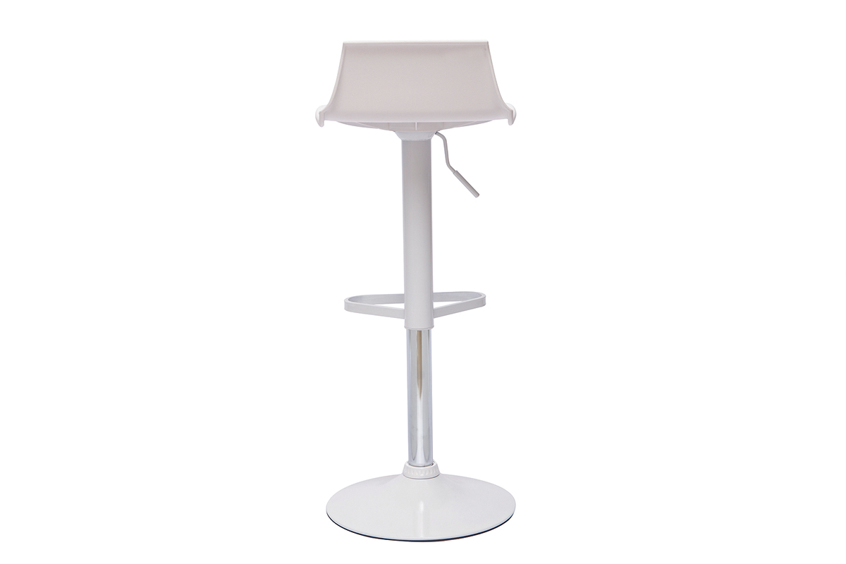 Tabourets de bar design blancs (lot de 2) KRONOS