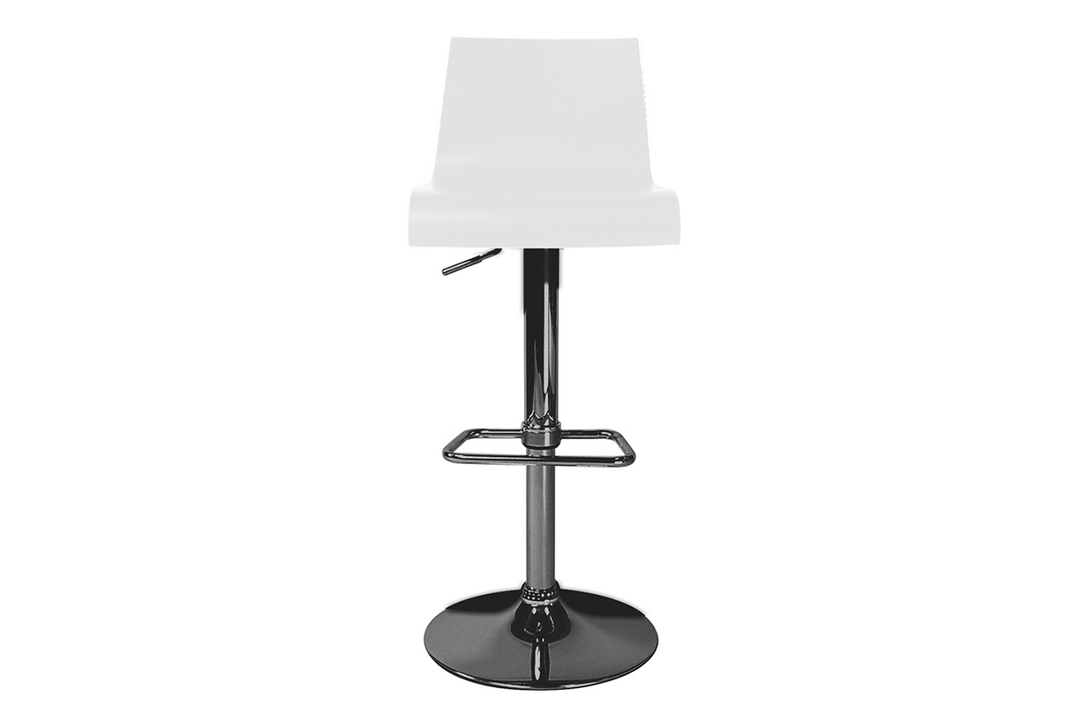 Tabourets de bar design blancs (lot de 2) NEWSURF