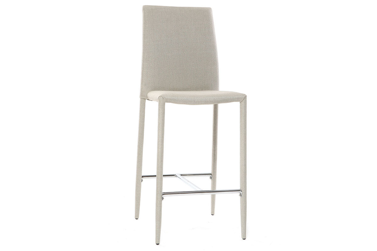 Tabourets de bar design gris clair (lot de 2) TALOS