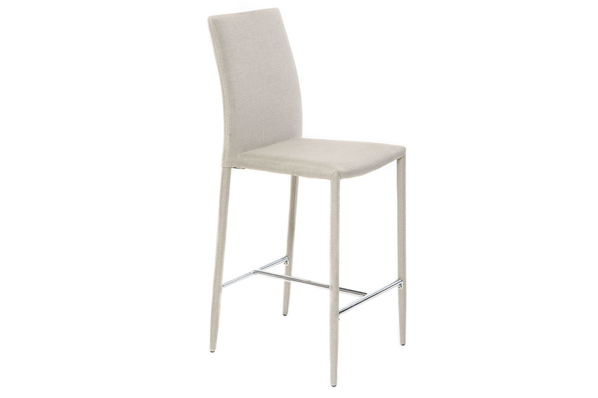 Tabourets de bar design gris clair (lot de 2) TALOS