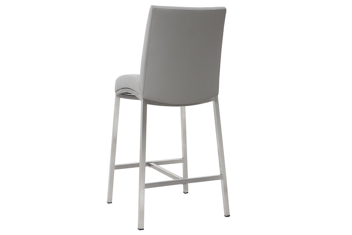 Tabourets de bar design gris clair H70 cm (lot de 2) OLLY