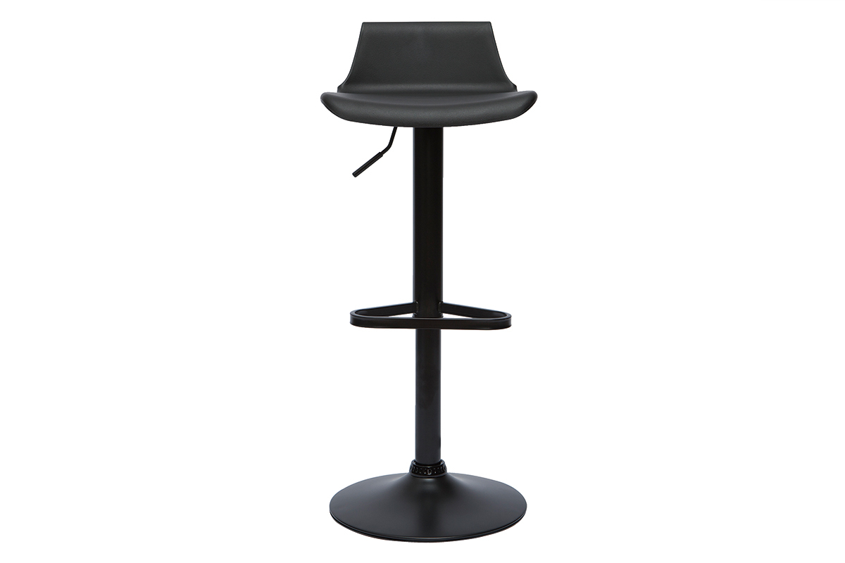 Tabourets de bar design noirs (lot de 2) KRONOS