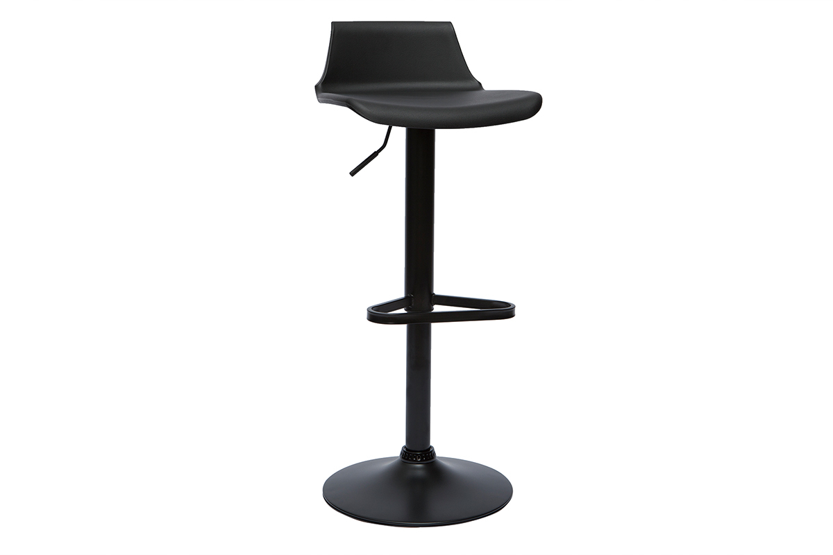 Tabourets de bar design noirs (lot de 2) KRONOS