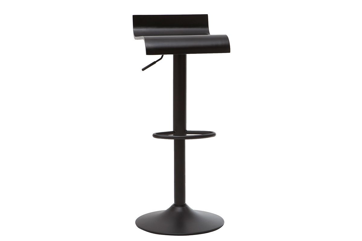 Tabourets de bar design noirs (lot de 2) SURF