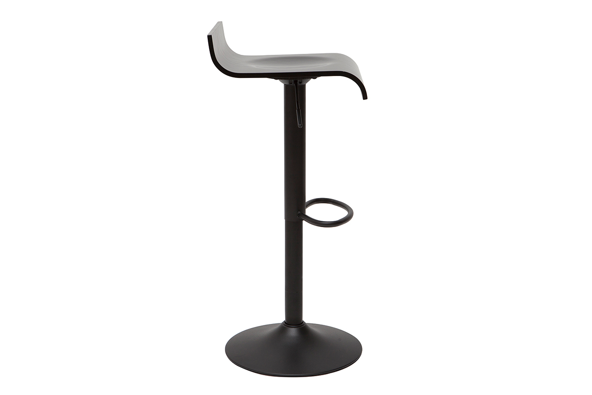 Tabourets de bar design noirs (lot de 2) SURF