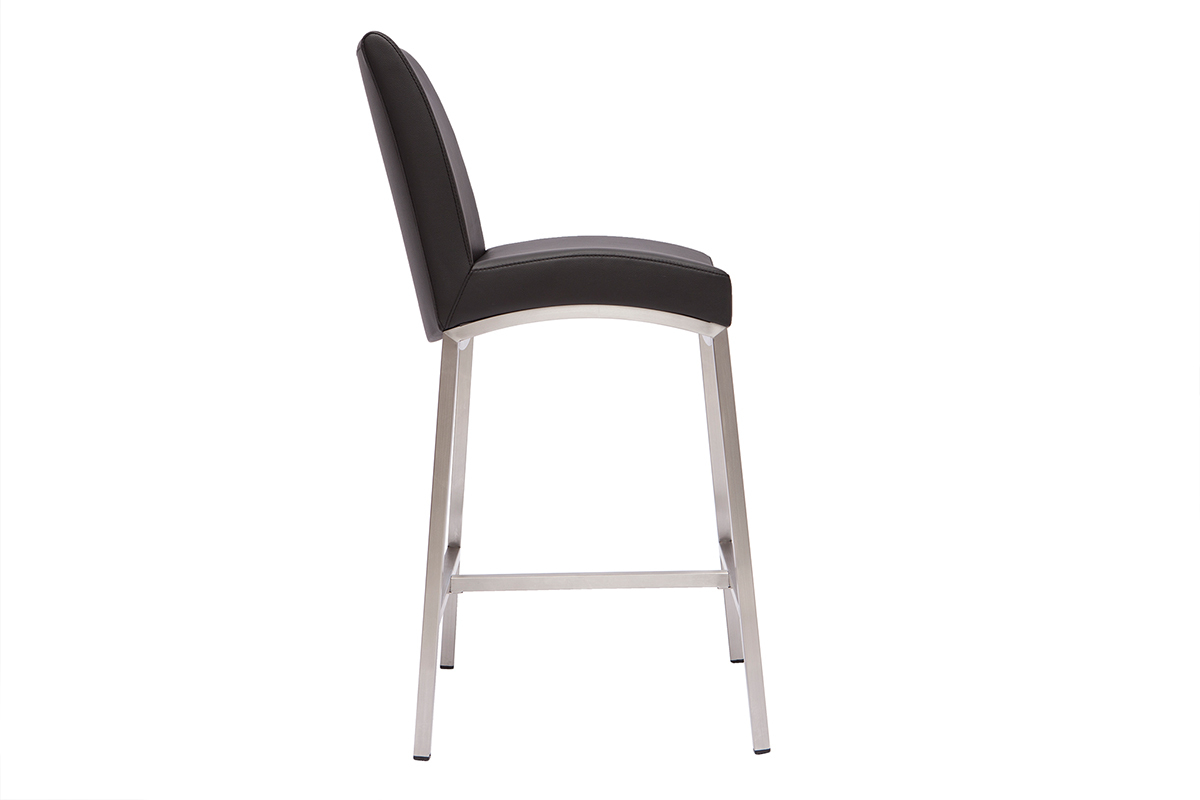 Tabourets de bar design noirs H70 cm (lot de 2) OLLY