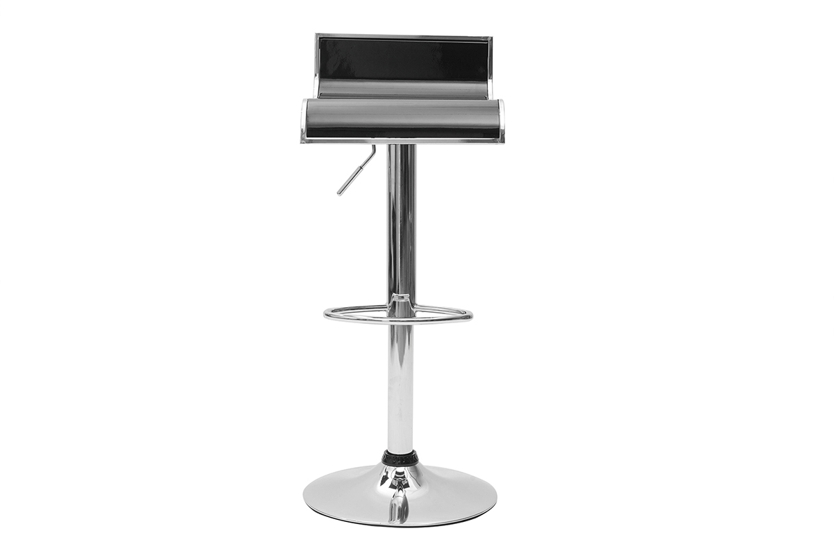 Tabourets de bar design noirs WAVES (lot de 2)