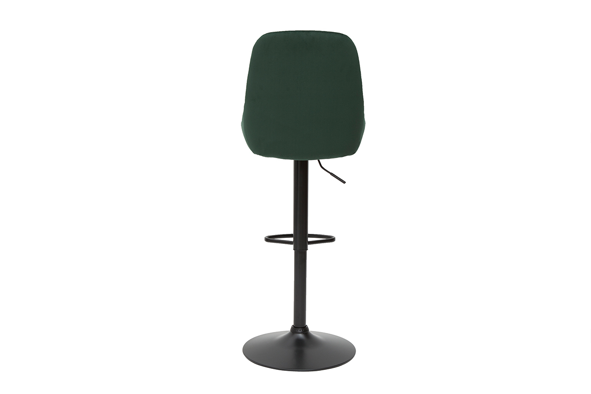 Tabourets de bar design rglables velours vert (lot de 2) HOLO