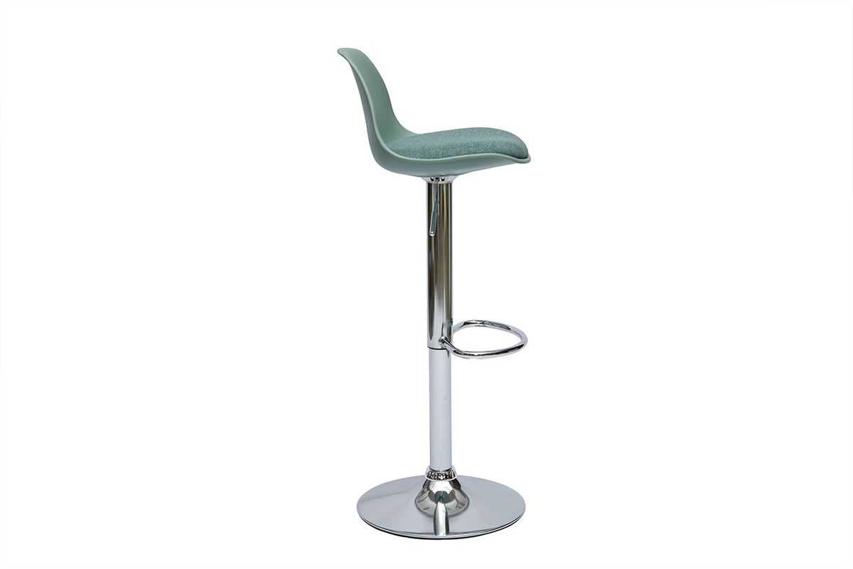 Tabourets de bar design vert de gris (lot de 2) STEEVY