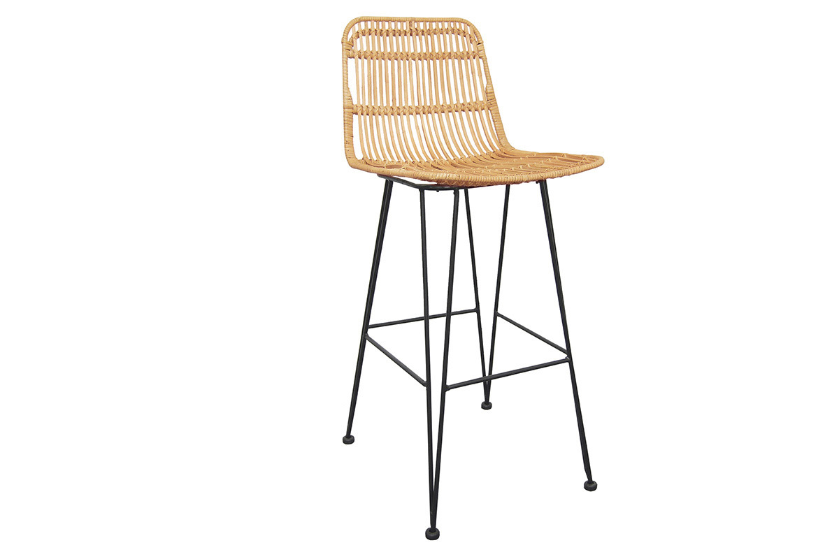 Tabourets de bar en rotin (lot de 2) MALACCA