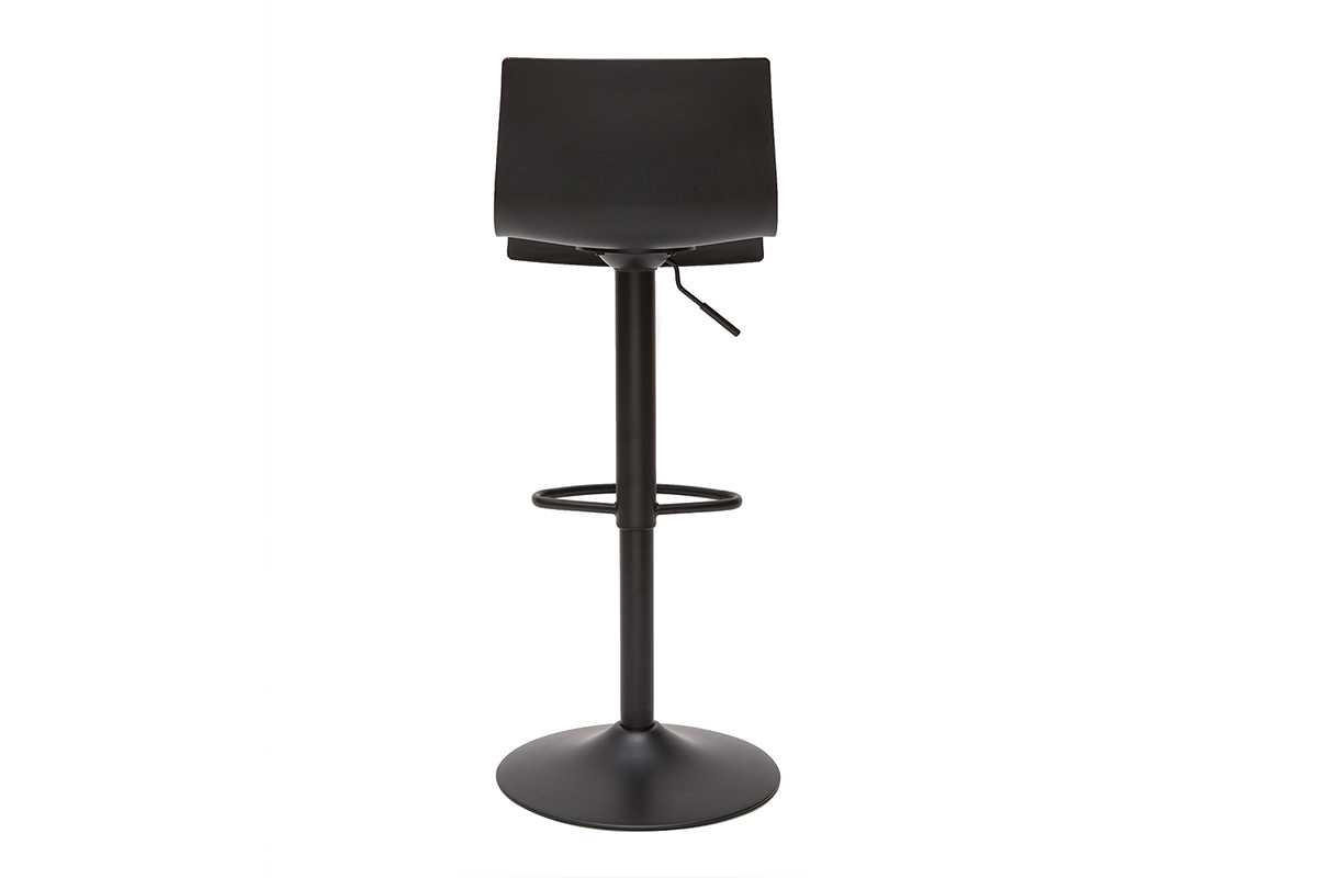 Tabourets de bar rglables design en mtal noir (lot de 2) ONA