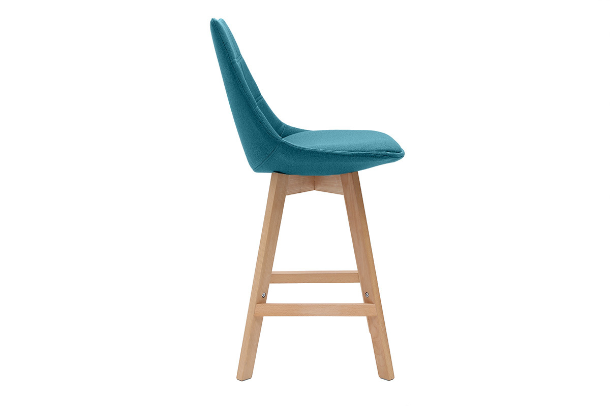 Tabourets de bar scandinaves bleu canard 65 cm (lot de 2) MATILDE