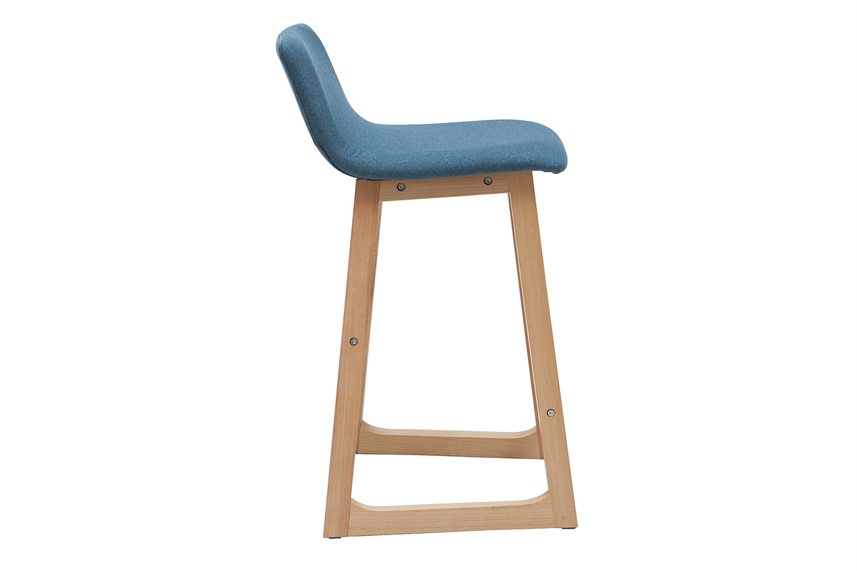 Tabourets de bar scandinaves bleu canard 65 cm (lot de 2) OSAKA