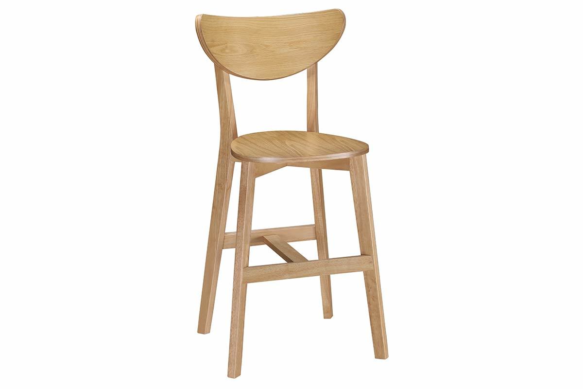 Tabourets de bar scandinaves finition chne H65 cm (lot de 2) LEENA