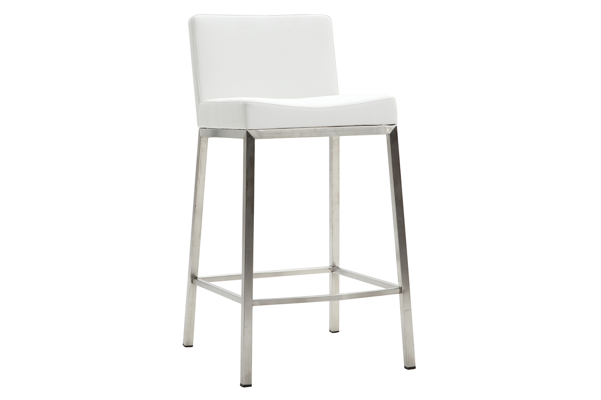 Tabourets design blanc H66 cm (lot de 2) EPSILON