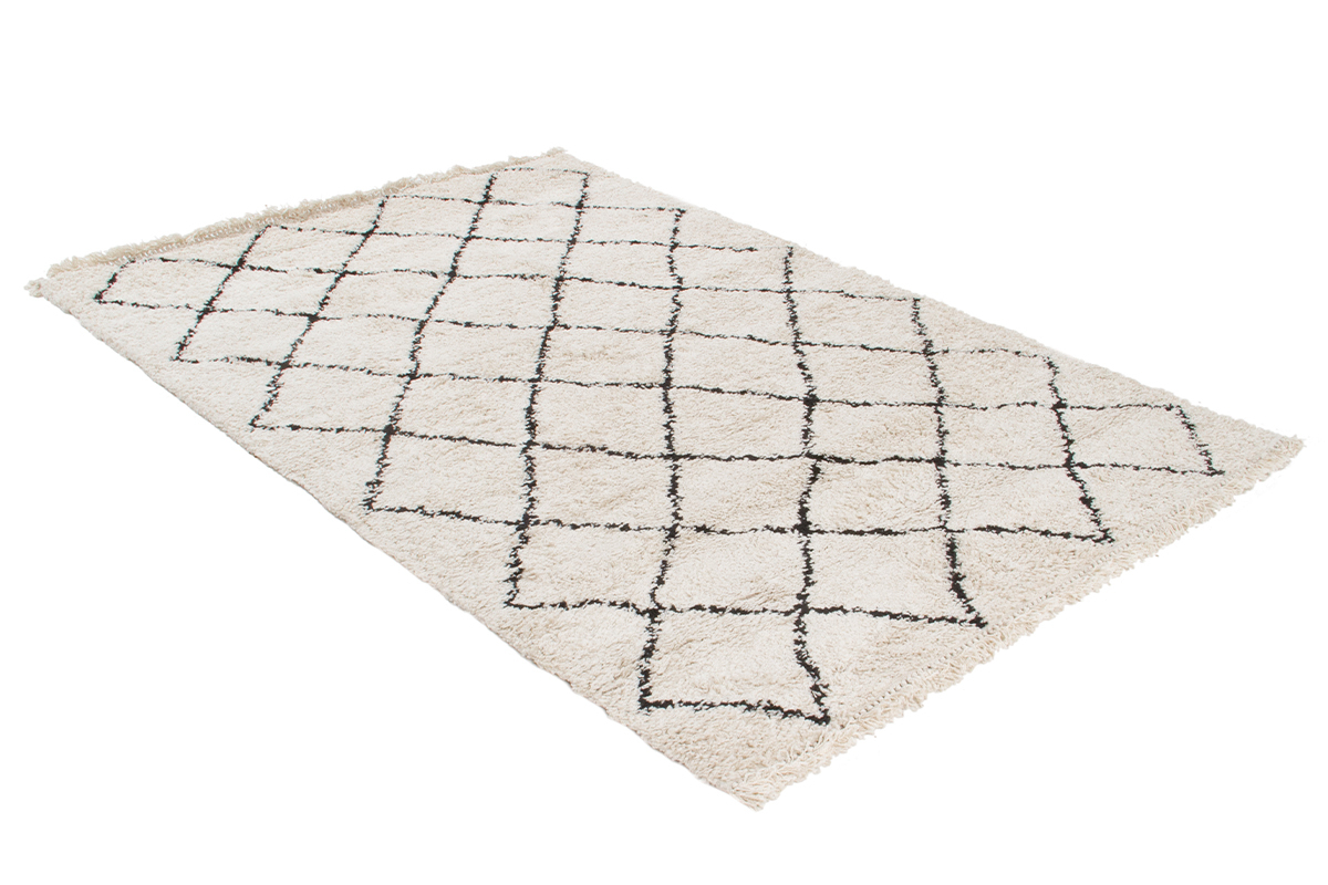 Tapis /  descente de lit style berbre cru 60 x 120 cm ZELIA