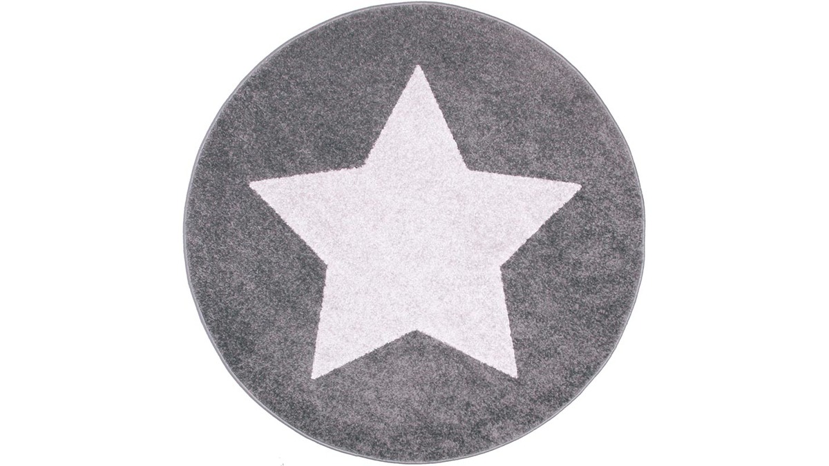 Tapis design blanc gris 120cm STAR