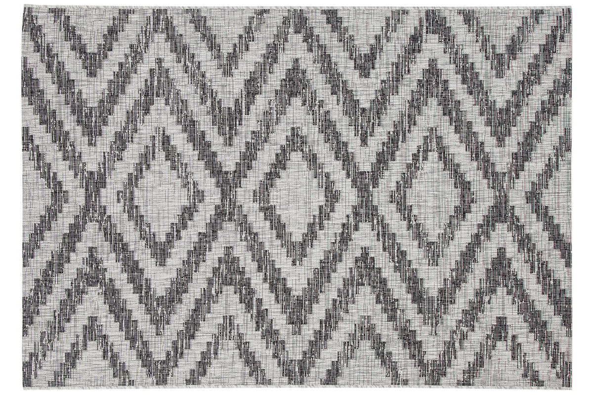 Tapis d'extrieur  motif gomtrique gris 160 x 230 cm LUDI