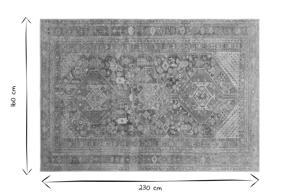 Tapis persan  motifs 160 x 230 cm BAHA