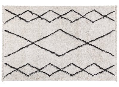 Tapis Style Berbère Gris Et Blanc 160 X 230 Cm Tribu Miliboo