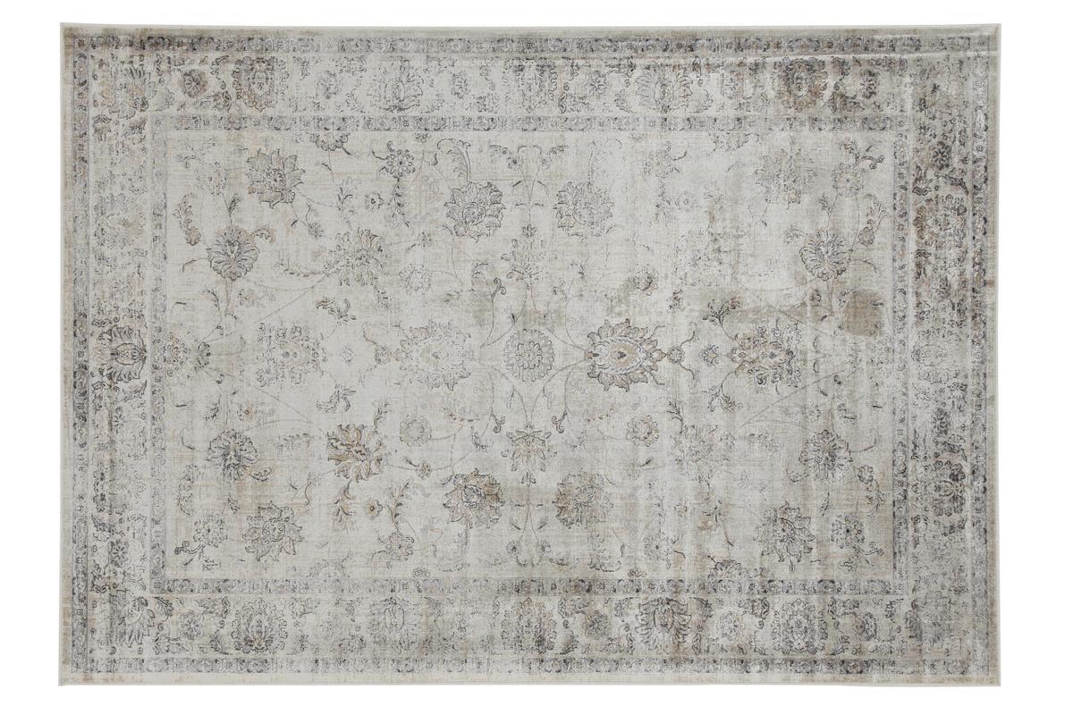 Tapis vintage en viscose avec motifs gris 160 x 230 cm RYAD