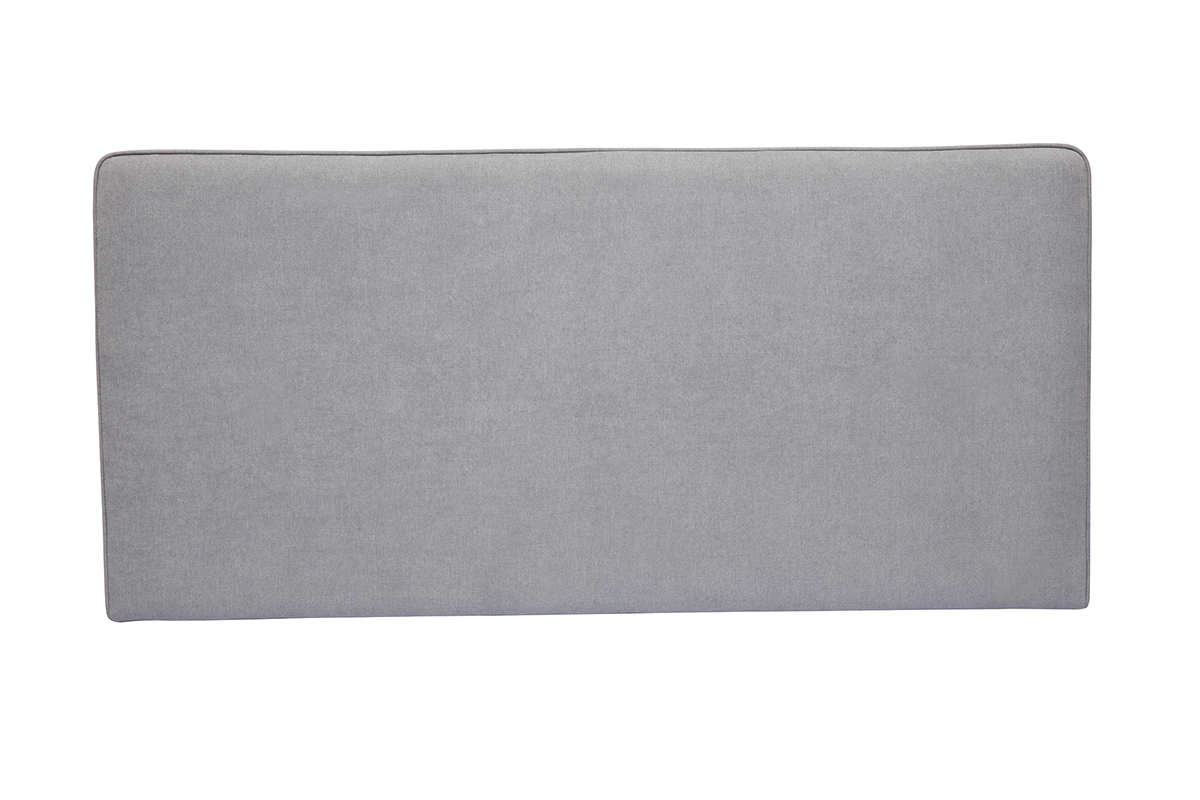 Tte de lit  suspendre en tissu effet velours gris L160 cm LILY