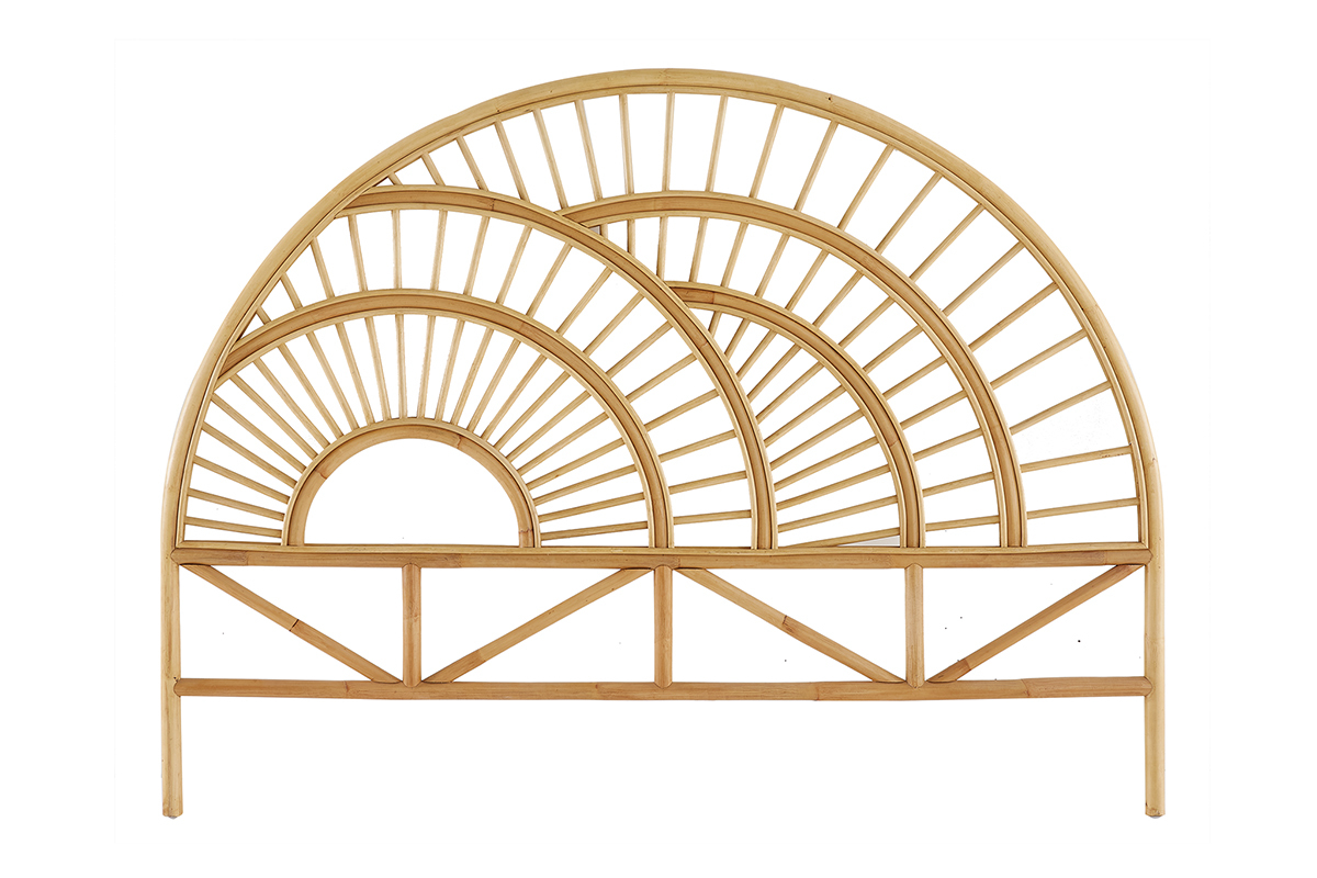 Tte de lit dco en rotin naturel L160 cm SUNNY