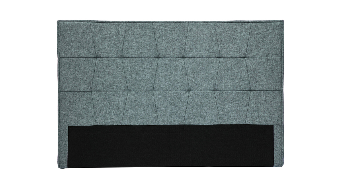 Tte de lit en tissu vert de gris L170 cm SUKA
