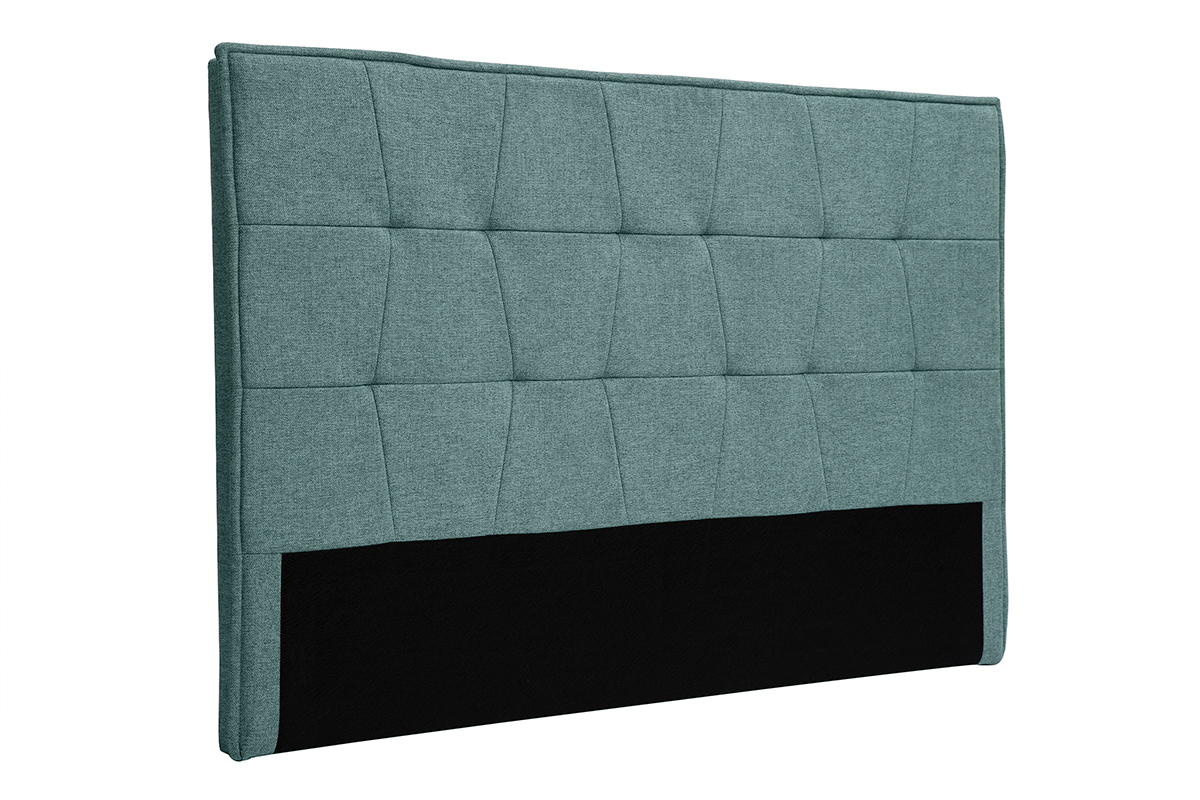 Tte de lit en tissu vert de gris L170 cm SUKA